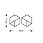 Wallity Gancho de Pared Geometric Negro